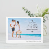 Kerstgezin vakantie leuke foto feestdagenkaart (Staand voorkant)