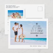 Kerstgezin vakantie leuke foto feestdagenkaart (Voorkant / Achterkant)