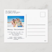 Kerstgezin vakantie leuke foto feestdagenkaart (Achterkant)