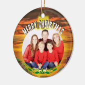 Kerstgezin Zonsondergang 2584 Keramisch Ornament (Links)