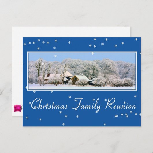 kerstgezinshereniging feestdagenkaart (Voorkant / Achterkant)