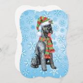 Kerstgigant Schnauzer Feestdagenkaart (Voorkant / Achterkant)