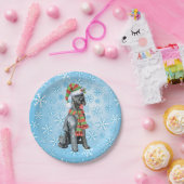 Kerstgigant Schnauzer Papieren Bordje (Feest)