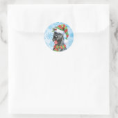 Kerstgigant Schnauzer Ronde Sticker (Tas)