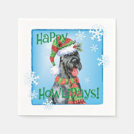 Kerstgigant Schnauzer Servet (Voorkant)