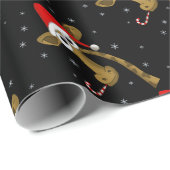 kerstgiraf cadeaupapier (Rol Hoek)