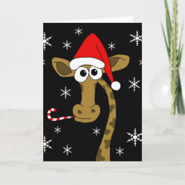 kerstgiraf feestdagen kaart