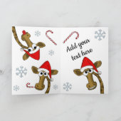 Kerstgiraf Kaart (Binnen)