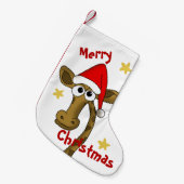 kerstgiraf kleine kerstsok (Voorkant (Hangend))