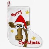 kerstgiraf kleine kerstsok (Voorkant)