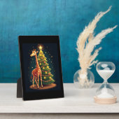 Kerstgiraf Officiële Boomtopper Grappig Groot Fotoplaat (Zijkant)