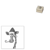 kerstgiraf rubberstempel (Gestempeld)