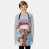 kerstgiraf schort (Gedragen)