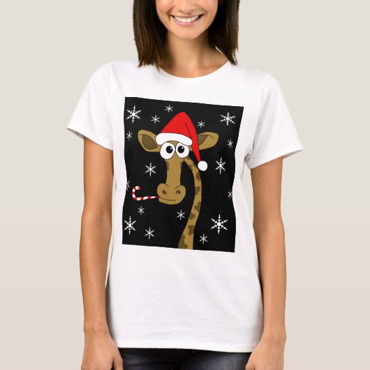 kerstgiraf t-shirt (Voorkant)