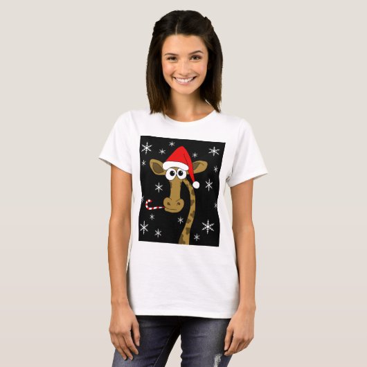 kerstgiraf t-shirt (Voorkant volledig)