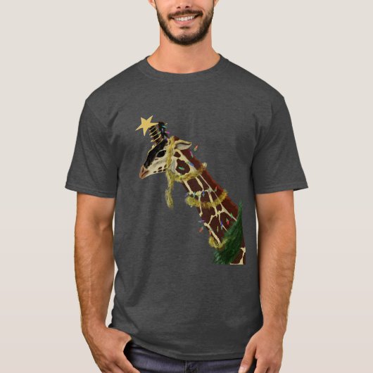 Kerstgiraf t-shirt (Voorkant)