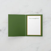 Kerstgiraffe bericht toevoegen feestdagen kaart (Binnen)