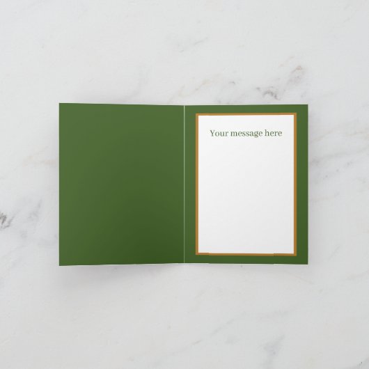 Kerstgiraffe bericht toevoegen feestdagen kaart (Binnen)