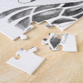 kerstgiraffe en Santa Legpuzzel (Zijkant)