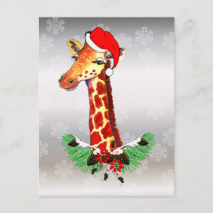 kerstGiraffe Feestdagenkaart