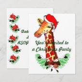 kerstGiraffe Kaart (Voorkant / Achterkant)