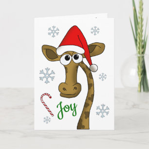 Kerstgiraffe Kaart