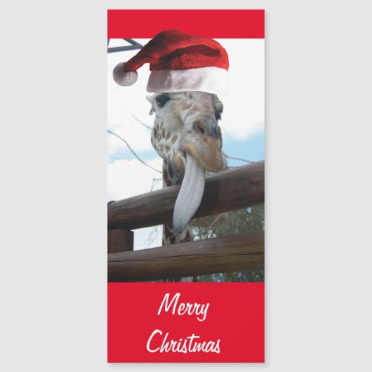 KerstGiraffe met een kerstbeker Pet (Voorkant)