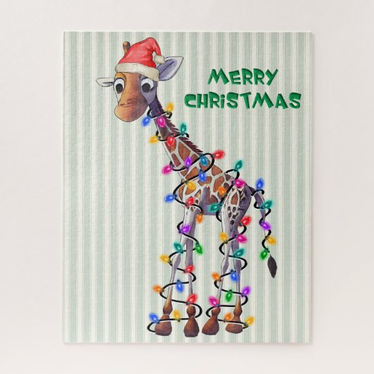 KerstGiraffe Puzzle Legpuzzel (Verticaal)