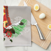 kerstGiraffe Theedoek (Quarter Fold)