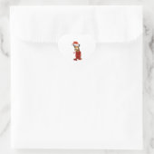 KerstGiraffe Waterverf Winter Hart Sticker (Tas)