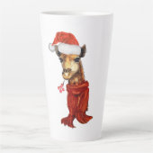 KerstGiraffe Waterverf Winter Latte Mok (Voorkant)