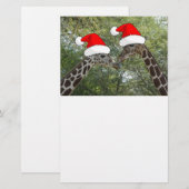 kerstGiraffes Briefpapier (Voorkant / Achterkant)