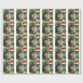 kerstGiraffes Cadeaupapier (Vlak)