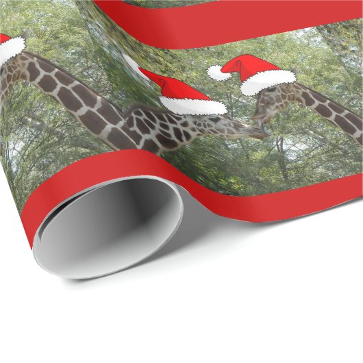 kerstGiraffes Cadeaupapier (Rol Hoek)