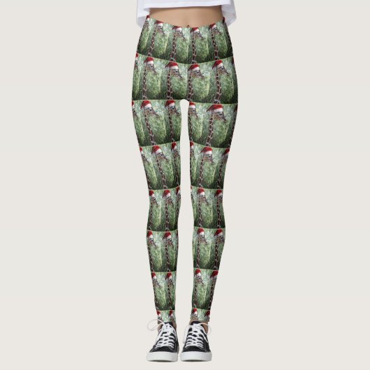 kerstGiraffes Leggings (Voorkant)