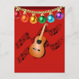 kerstgitaar briefkaart