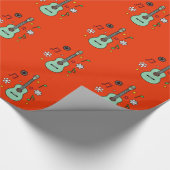 kerstgitaar cadeaupapier (Hoek)