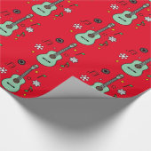 kerstgitaar cadeaupapier (Hoek)