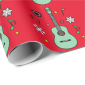 kerstgitaar cadeaupapier (Rol Hoek)