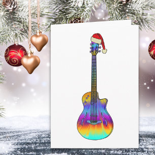 Kerstgitaar cool Psychedelisch Kaart