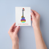 Kerstgitaar coole, kleurrijke begroting flyer (Hand)