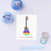 Kerstgitaar coole, kleurrijke begroting flyer (Enkel)