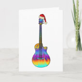 Kerstgitaar coole Psychedelic Kaart (Voorkant)