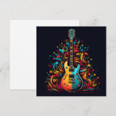 Kerstgitaar kerstboom kerstkaart (Voorkant / Achterkant)