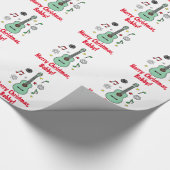 Kerstgitaarnaam  cadeaupapier (Hoek)