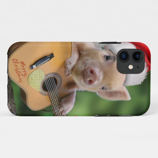 kerstgitaarvarken Case-Mate iPhone case (Achterkant (horizontaal))