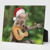 kerstgitaarvarken fotoplaat (Zijkant)