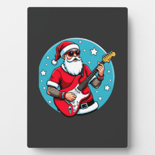Kerstgitarist Rockmuziek Kerstmis (4) Fotoplaat