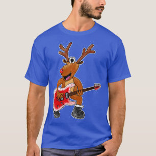 Kerstgitarist Rudolf de rendieren elektrische G T-shirt