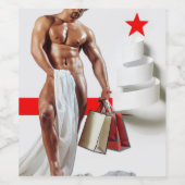 Kerstgladde cadeaus sexy roodster wijn etiket (Enkel label)